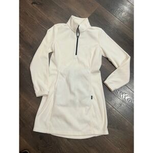 Baleaf‎ Women Cream Fleece Quarter Zip Pullover Dress Casual Cozy XS